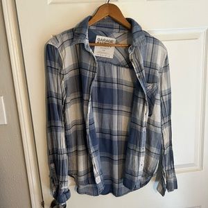 Garage Blue Plaid Flannel